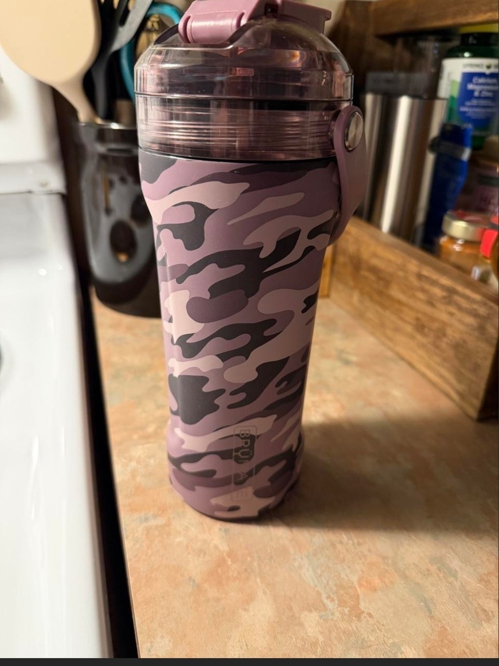 Brumate Insulated Purple Camo Shaker Thermos 30oz